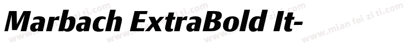 Marbach ExtraBold It字体转换